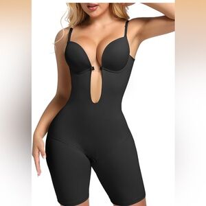 Decorus Backless Plunge Shapewear Bodysuits - Low Back Body Shaper  L/ 774-7